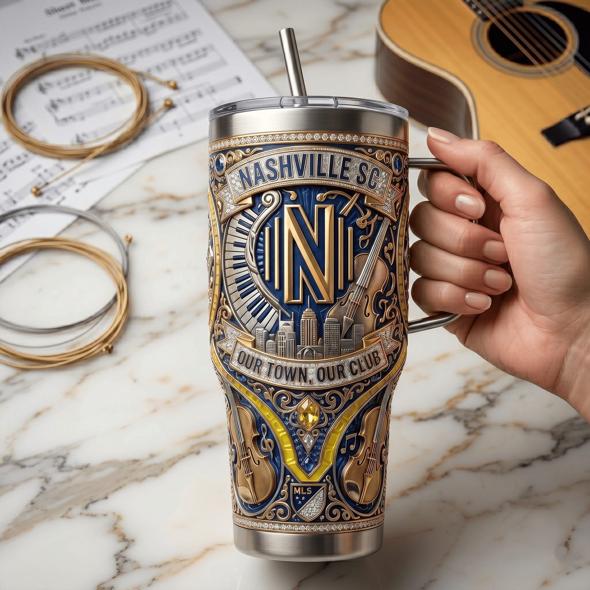 NSVC 40oz Tumbler With Handle LNTH