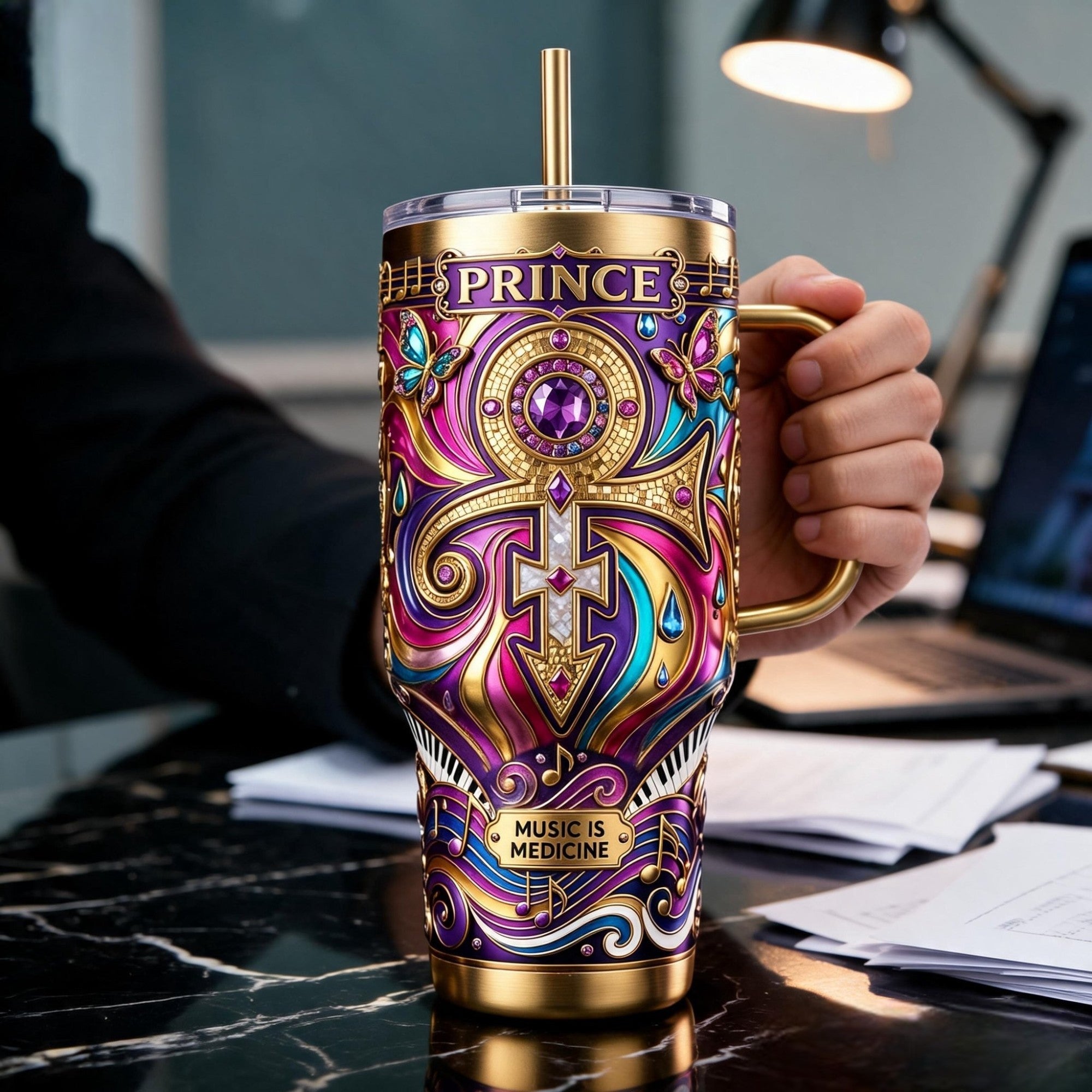 PRCE 40oz Tumbler With Handle PDL